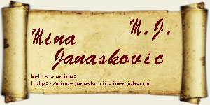 Mina Janašković vizit kartica
